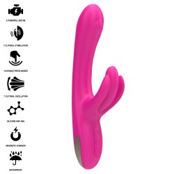 INTENSE - BRITNEY MULTIFUNCTION RABBIT VIBRATOR 23 CM PINK