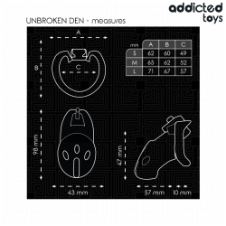 ADDICTED TOYS LOCKED - UNBROKEN DEN JAULA PARA PENE 9,8 CM