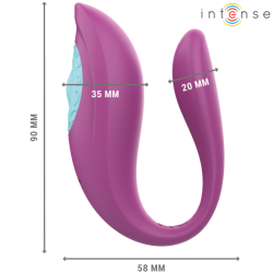 INTENSE - ANNIE ESTIMULADOR  VIBRADOR FORMA DE U MORADO CONTROL REMOTO