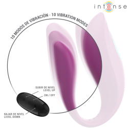 INTENSE - ANNIE ESTIMULADOR  VIBRADOR FORMA DE U MORADO CONTROL REMOTO