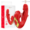INTENSE - NATHY DOUBLE VIBRATOR WITH MULTIFUNCTION STIMULATING MOUTH RED