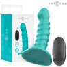INTENSE - BUFFY VIBRATOR SIZE S SPIRAL DESIGN 10 VIBRATIONS BLUE REMOTE CONTROL