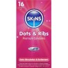 SKINS - DOTS  RIBS PREMIUM CONDOMS PACK 16