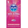 SKINS - DOTS  RIBS PREMIUM CONDOMS PACK 8