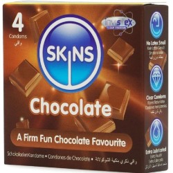 SKINS - CHOCOLATE PREMIUM CONDOMS PACK 4