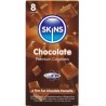 SKINS - CHOCOLATE PREMIUM CONDOMS PACK 8