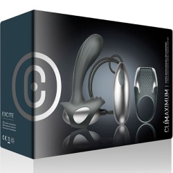 CLIMAXIMUM - EXCITE KIT ANILLO PARA PENE + MASAJEADOR PRÓSTATA CON CABLE