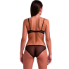 PASSION - INTIMARI SET SUJETADOR + BRAGAS NEGRO S/M