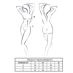 PASSION - INTIMARI SET SUJETADOR + BRAGAS ROSA L/XL