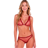 PASSION - BELISSANA BRA + THONG SET BURGUNDY S/M
