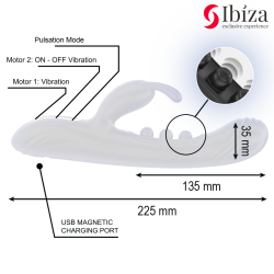 IBIZA - VIBRADOR RABBIT PERLAS CON PULSACIÓN