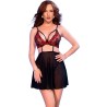 CHILIROSE - BABYDOLL NEGRO/ROJO
