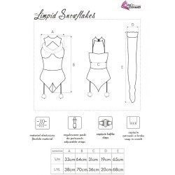 LIVCO CORSETTI FASHION - LIMPID SNOWFLAKES LC 90604 BODY + MEDIAS + DIADEMA NAVIDEÑA S/M