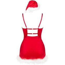 LIVCO CORSETTI FASHION - AGETHE LC 90607 CHEMISE + THONG + CHRISTMAS HAT L/XL