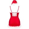 LIVCO CORSETTI FASHION - AGETHE LC 90607 CHEMISE + THONG + CHRISTMAS HAT L/XL