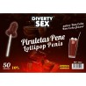 DIABLO GOLOSO - 50 PIRULETAS PENE RON COLA 10% ALCOHOL