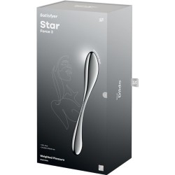 SATISFYER - STAR FORCE 3 STAINLESS STEEL DOUBLE-ENDED DILDO