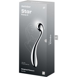 SATISFYER - STAR FORCE 4 STAINLESS STEEL DOUBLE-ENDED DILDO