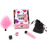 SECRET PLAY - PLEASURES BOX FOR COUPLES: DICE + VIBRATING BULLET + FEATHER PEN
