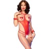 CHILIROSE - BODY ABIERTO CROTCHLESS ROJO