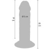 GET REAL - DILDO DELUXE DONG GRUESO DE DOBLE DENSIDAD TPE 20 CM