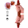 GET REAL - DILDO DOBLE DONG DE SILICONA CARAMELO 35 CM