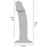 GET REAL - DILDO REALISTA VIBRADOR DE SILICONA CLARO 19.5 CM
