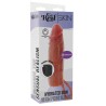 GET REAL - FUNDA HYDRATED SKIN DE SILICONA CON VIBRACIÓN PARA PENE CARAMELO 16 CM