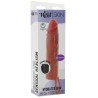 GET REAL - HYDRATED SKIN SILICONE VIBRATING PENIS SLEEVE CARAMEL 20 CM