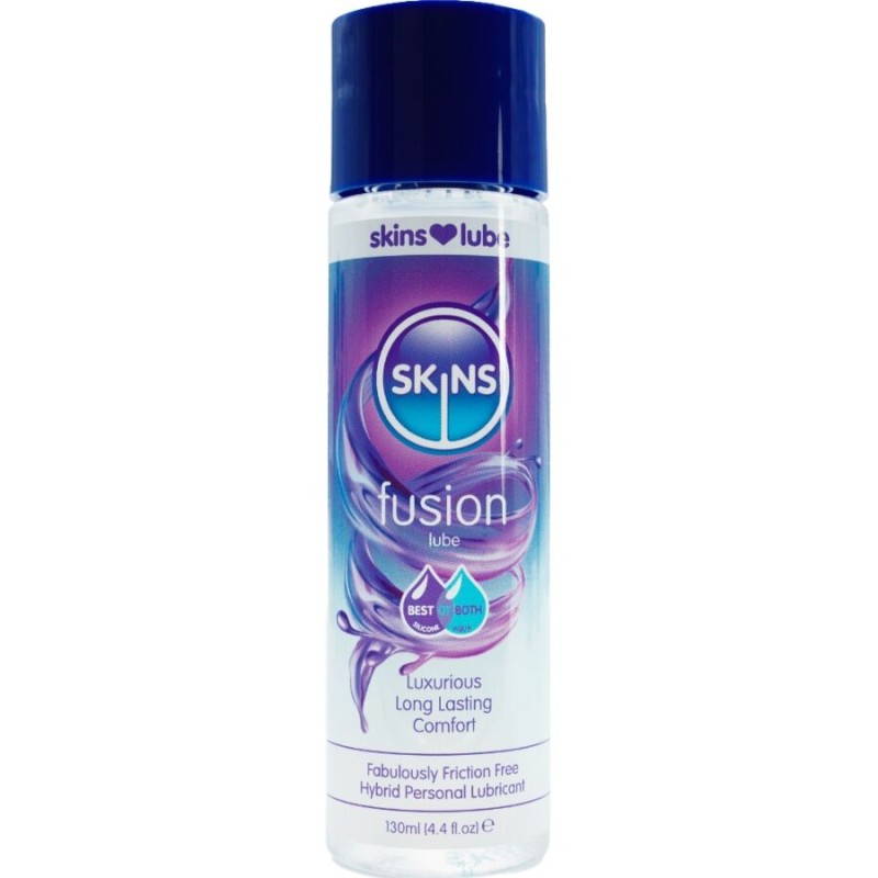 SKINS - FUSION LUBRICANTE HÍBRIDO BASE DE AGUA  SILICONA 130 ML