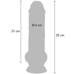 GET REAL - DELUXE REALISTIC PENIS WITH TESTICLES EXTRA THICK 25 CM