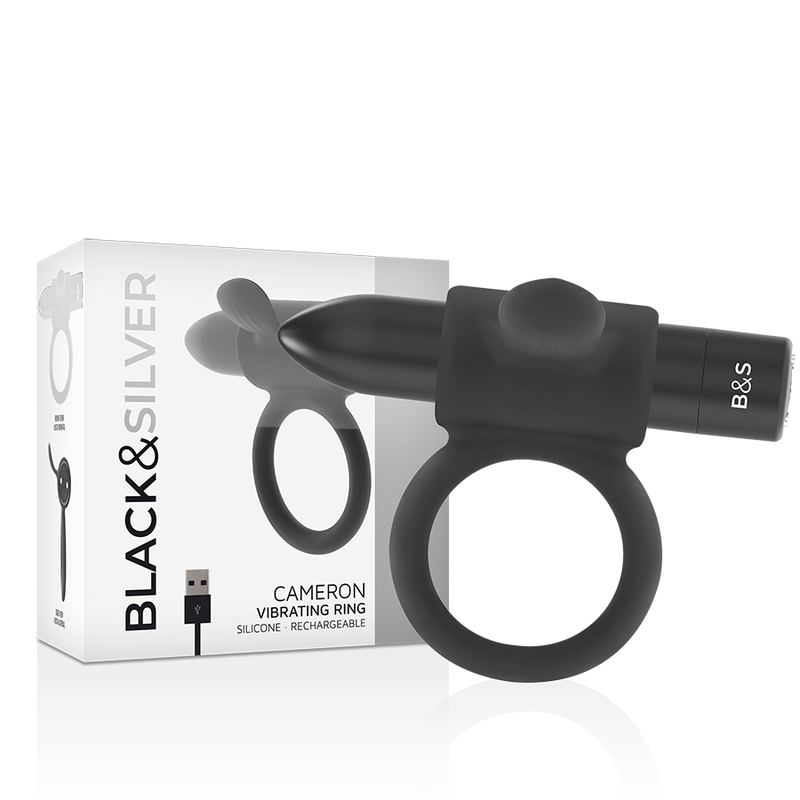 BLACKSILVER - CAMERON BLACK RECHARGEABLE RING