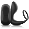 BLACKSILVER - REMOTE CONTROL ANAL MASSAGER RECHARGEABLE SILICONE BLACK