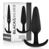 BLACKSILVER - HANSEL SILICONE ANAL PLUG WITH SMALL HANDLE