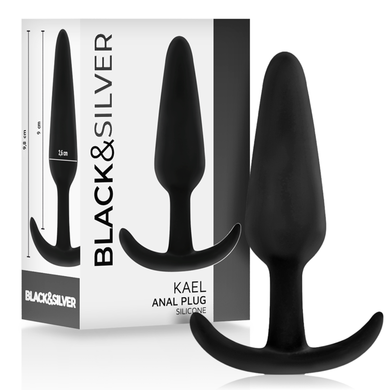 BLACKSILVER - KAEL SILICONE ANAL PLUG WITH MEDIUM HANDLE