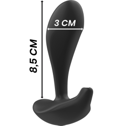 BLACKSILVER - DWAYNE ANAL PLUG SILICONE REMOTE CONTROL