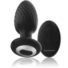 BLACKSILVER - WELLS PLUG SILICONE ANAL ROTATOR REMOTE CONTROL