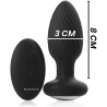 BLACKSILVER - WELLS PLUG SILICONE ANAL ROTATOR REMOTE CONTROL
