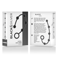 BLACKSILVER - KORG ANAL ROSARY SILICONE INITIATION 21 CM