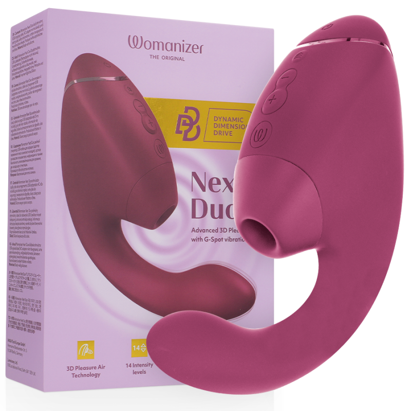 WOMANIZER - DUO NEXT DUAL CLITORAL  G-SPOT STIMULATOR DUSKY PINK