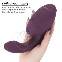WOMANIZER - DUO NEXT DUAL CLITORAL  G-SPOT STIMULATOR DARK PURPLE