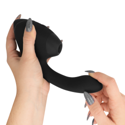 WOMANIZER - DUO NEXT DUAL CLITORAL  G-SPOT STIMULATOR BLACK