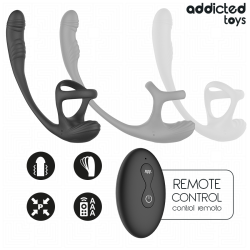 ADDICTED TOYS - ANAL PLUG WITH VIBRATION AND 360 WAVING AND TESTICLE STIMULATOR