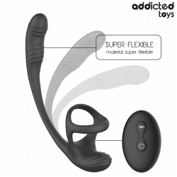 ADDICTED TOYS - ANAL PLUG WITH VIBRATION AND 360 WAVING AND TESTICLE STIMULATOR