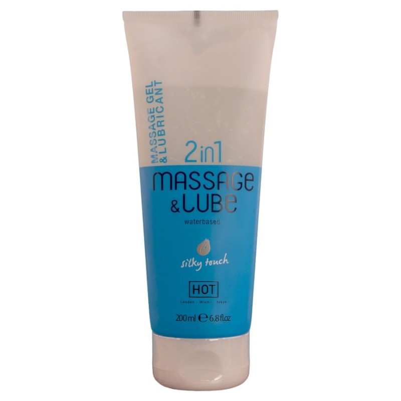 HOT - MASSAGE  GLIDE GEL 2 EN 1 TACTO SEDOSO 200 ML
