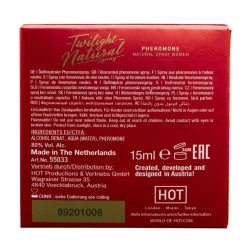 HOT - TWILIGHT NATURAL CON FEROMONAS MUJER 15 ML