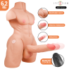 INTENSE DEEP TOUCH - MARTY TORSO CON ANO Y DILDO REALÍSTICO CON EMPUJE Y VIBRACIÓN CONTROL REMOTO 6.2 KG