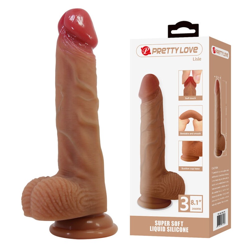 PRETTY LOVE - LISLE DILDO REALÍSTICO CON VENTOSA 20.6 CM -Ø- 4.2 CM