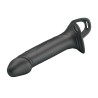 PRETTY LOVE - LONDON UNIVERSAL HARNESS WITH SILICONE STRAP-ON DILDO BLACK 16.8 CM