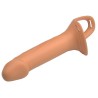 PRETTY LOVE - LANDON HARNESS BRIEFS UNIVERSAL STRAP-ON HARNESS WITH HOLLOW SILICONE DILDO 16.8 CM FLESH